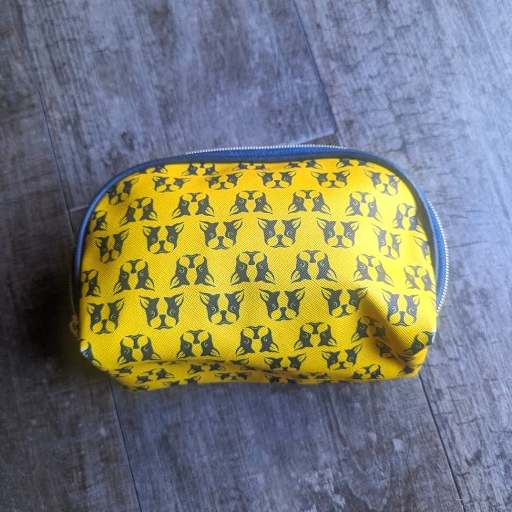 *NWOT DABNEY LEE Boston Terrier Franchise Double Zip Cosmetic Bag